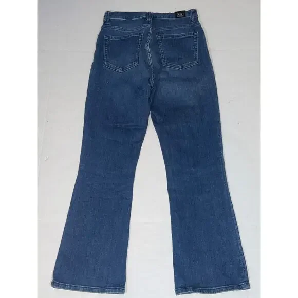 CE Current Elliott Bootcut Blue Jeans Flared Denim Sz 27 Dark Wash Y2K High Rise - Picture 4 of 8